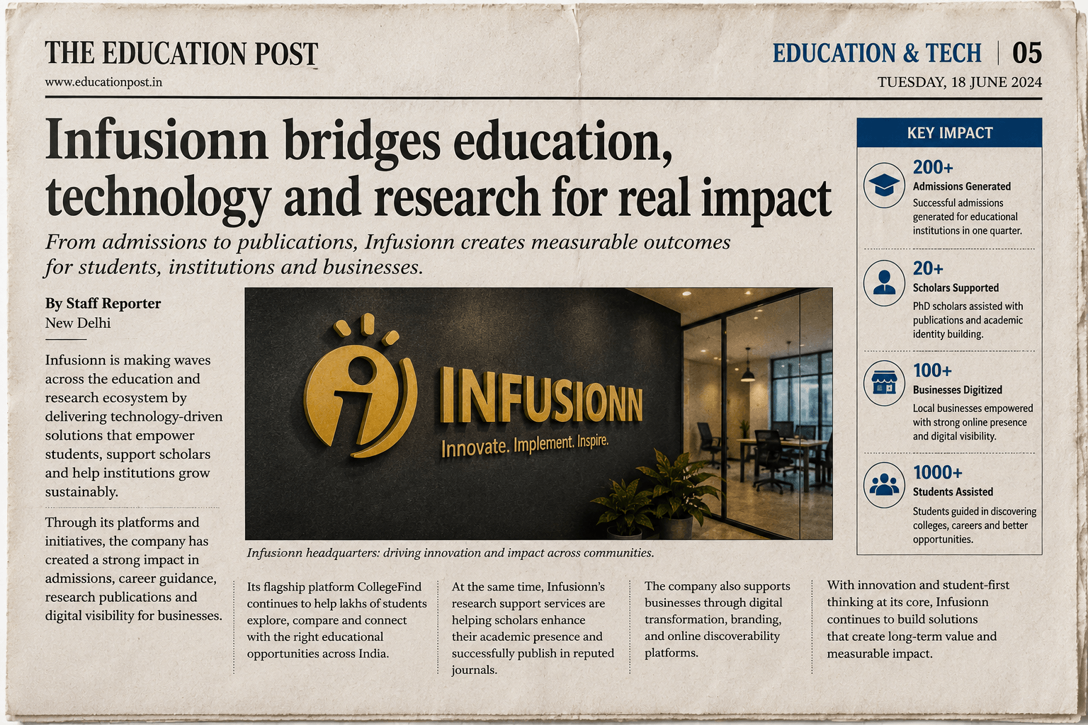 Education, Technology & Research Impact