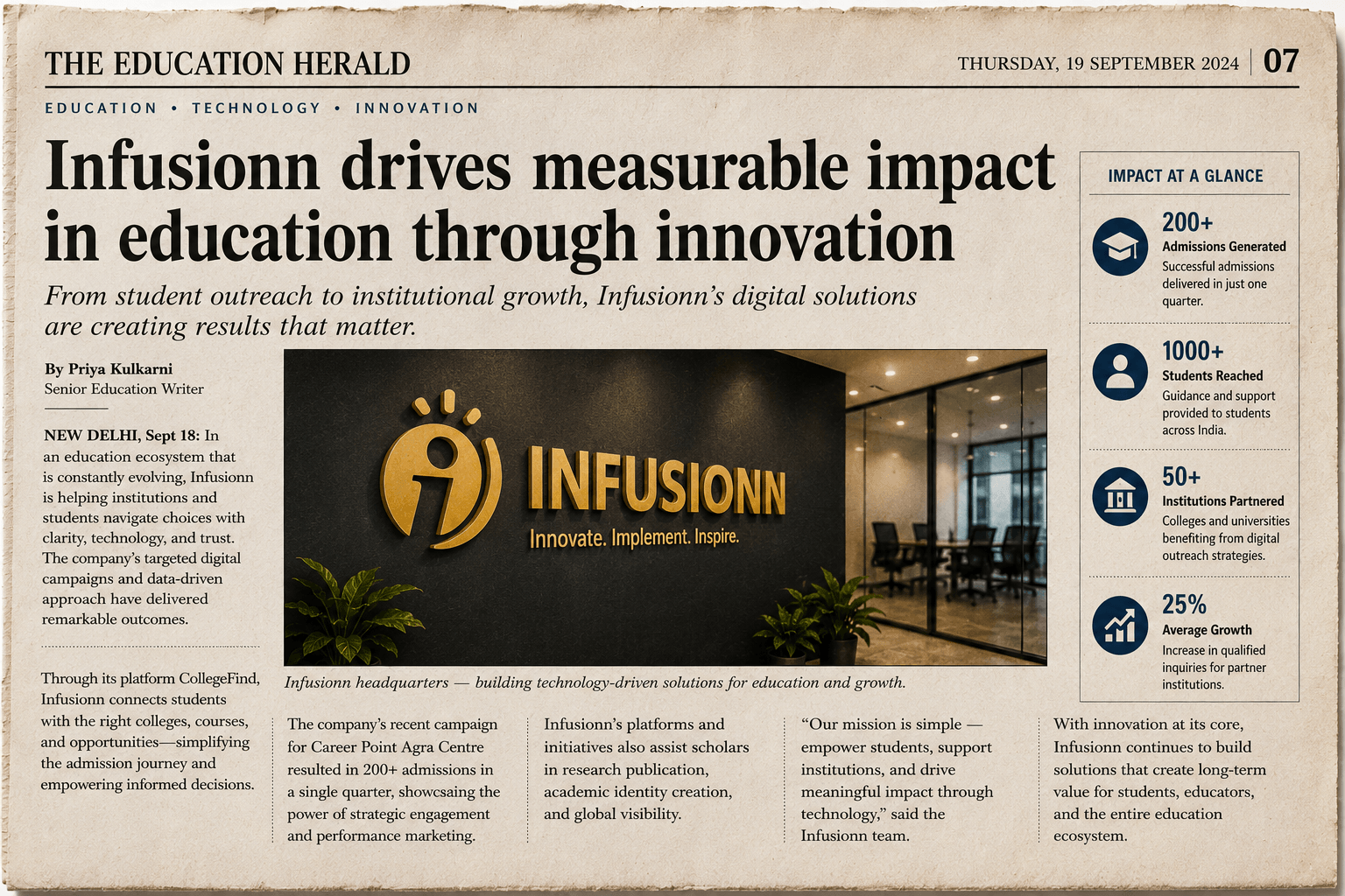 Driving Measurable Educational Impact